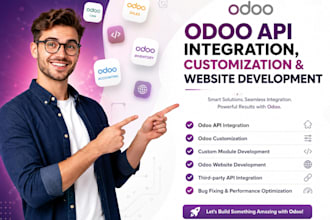 do odoo API integration, customization, and website development