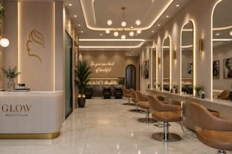 design and 3d render your commercial spa, salon, clinic