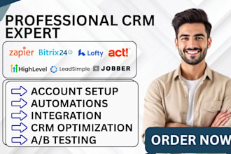 automate gohighlevel jobber lofty crm bitrix24 act leadsimple zapier integration