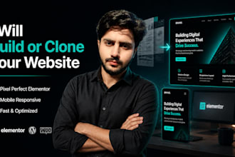 clone wordpress website, copy clone and rebuild elementor design