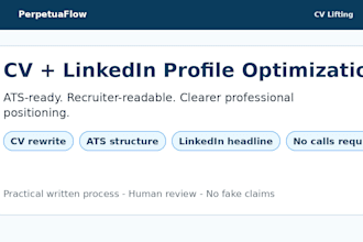 rewrite your CV for ats and optimize your linkedin profile