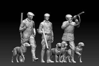sculpt high quality 3d character statue figurines and creatures for 3d printing