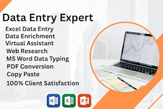 do data enrichment, data cleaning and missing data collection