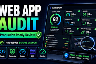audit your web app and provide a production readiness report