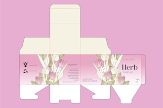 create a packaging box dieline, die cut, and cut lines template within 12 hours