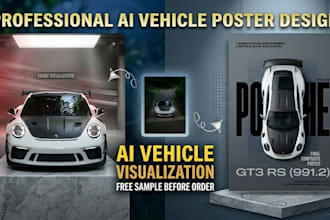 design professional ai vehicle and car posters