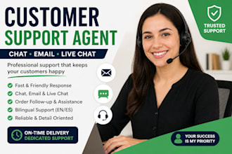 be your customer support agent for email, chat and whatsapp