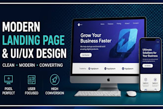 design website, landing pages and UI UX