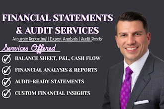 prepare financial statements, financial audit and reporting services