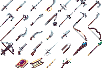 make pixel art items and icons