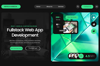 your saas mvp or fullstack web app using react and nodejs