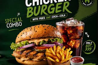 design modern premium food social media posts and ads