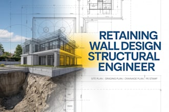 do retaining wall, site plan, drainage design, slab, deck, structural design, au