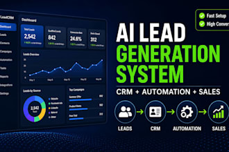 build setup lead generation CRM automation and ai sales system for your business