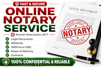 notarize legal documents online remote notary public USA 24 7