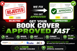 do book cover design, fix cover error, resize cover, fix cover formatting issue