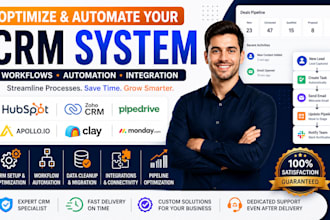 set up CRM automation workflows with apollo io hubspot gohighlevel and API