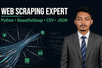 do web scraping, data extraction, python scraping and automation