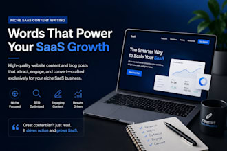 write SEO optimized saas website content and blog posts