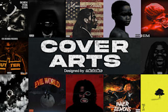 design a professional dark trap and rap album cover art