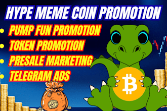 fix telegram ads issues, meme coin promotion, pump meme coin token to 500x sales