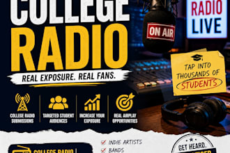 get your song featured on college radio playlists