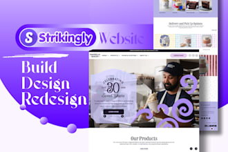 design or redesign strikingly website, ecommerce store and landing page with SEO