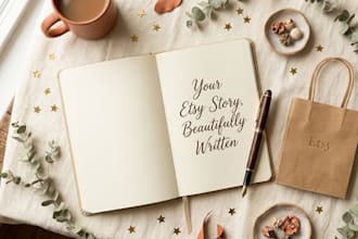 write a compelling etsy shop bio and about page writer