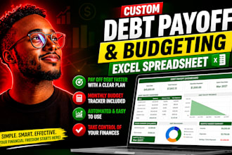 create custom debt payoff and budgeting excel spreedsheet