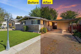 create stunning real estate twilight and day to dusk edits