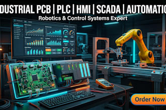 build plc automation pcb with hmi scada and robot control systems