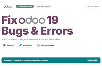 fix odoo 19 bugs and errors