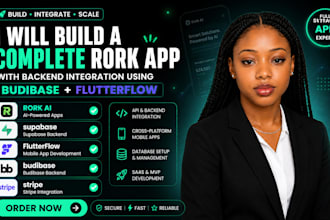 build a complete rork app with backend integration using budibase flutterflow