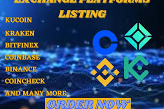 do fast token listing on exchange sites, coinbase, kraken, and kucoin listing
