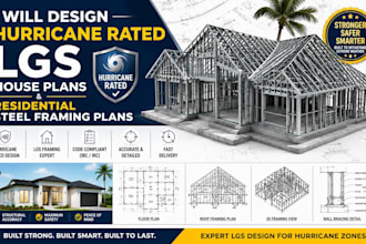 design hurricane rated lgs house plans and residential steel framing plans