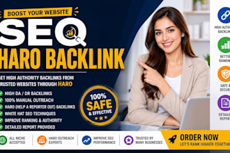 create high authority haro backlinks for SEO ranking