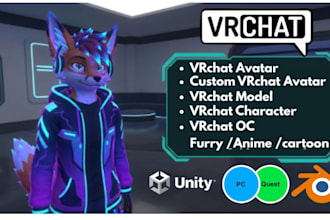 create custom vrchat avatar vrc avatar 3d VR character design furry nsfw art