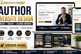 be your author website design for book, ebook and course sales