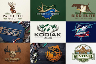 design modern outdoor, hunting, fishing, and deer logo