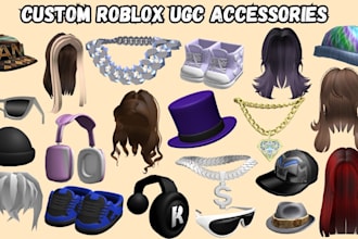 create unique roblox ugc accessories, custom hair, hats, chain and stylish items