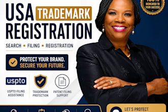 do USA trademark registration as your trademark attorney, uspto ,patent filing,