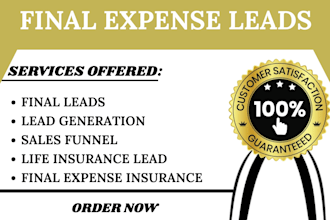 provide exclusive final expense, final expense insurance leads