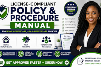 write licensing ready policy and procedure manual for employee handbook