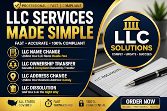 do llc name change, llc ownership transfer, llc address change, llc dissolution
