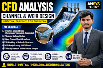 design 3d models and simulate fluid flow for civil projects using ansys fluent
