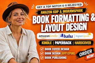 memoir kindle ebook formatting print book layout design kdp ingramspark publish