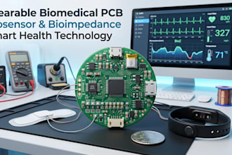 design wearable pcb for biosensor, bioimpedance and biomedical systems