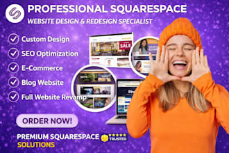 create a stunning squarespace website design or redesign