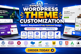 do wordpress theme customization, demo upload, full optimization in 24 hours