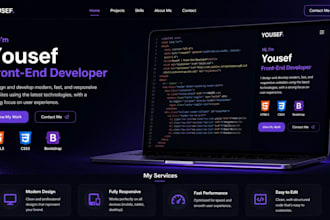 do portofolio website with html, css, bootstrap